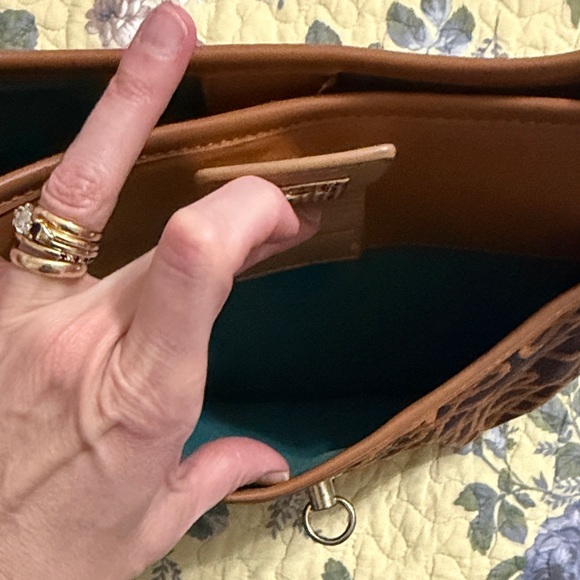 Spartina 449 Brown, Navy and Tan Patterned Shoulder Bag - Picture 8 of 8